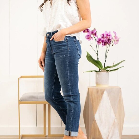 Flying Monkey Denim - Flying Monkey Poison Rolled Up High Rise Boyfriend